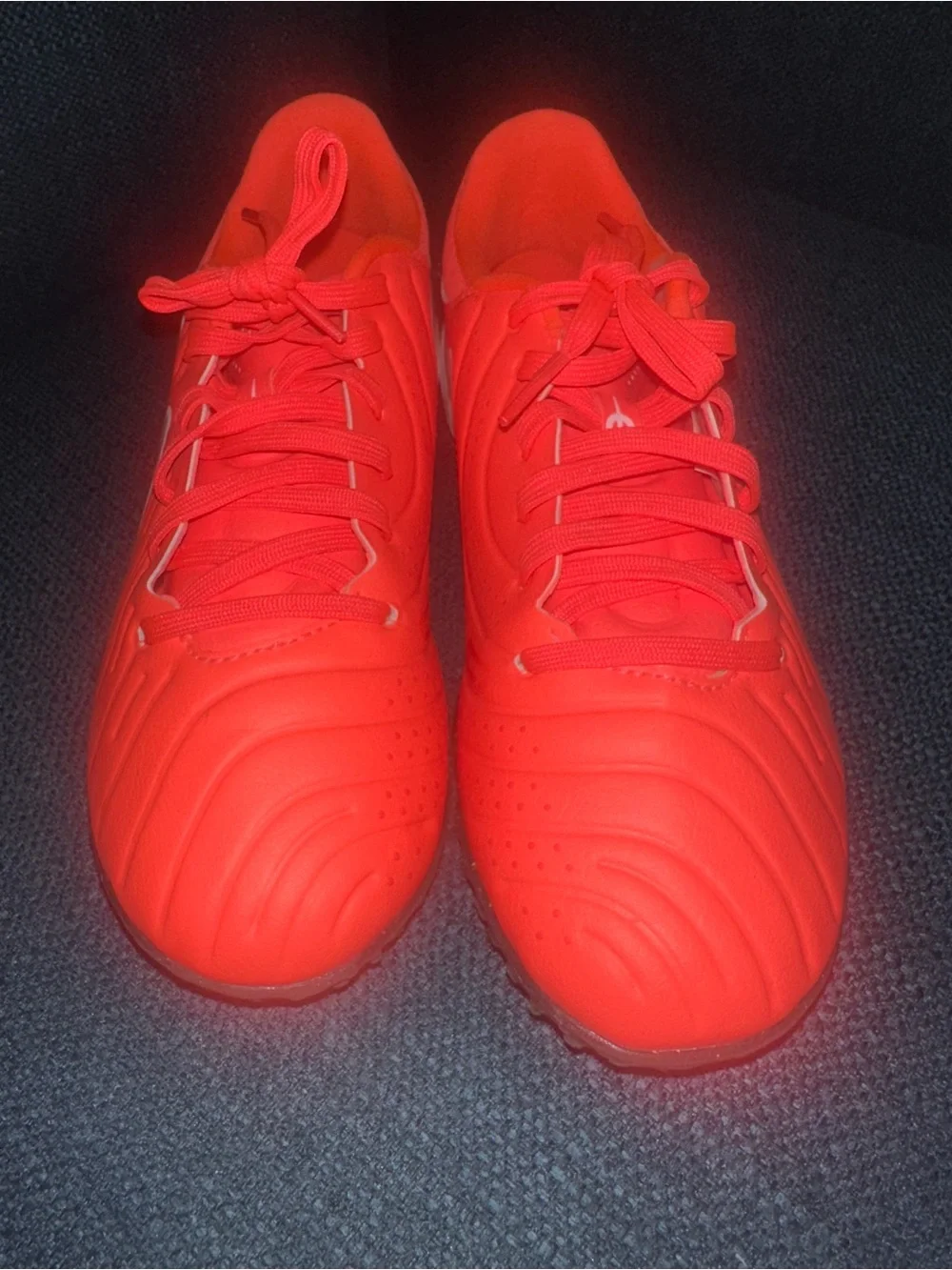 Nike Neon Orange/Red Sports Sneakers with White Swoosh